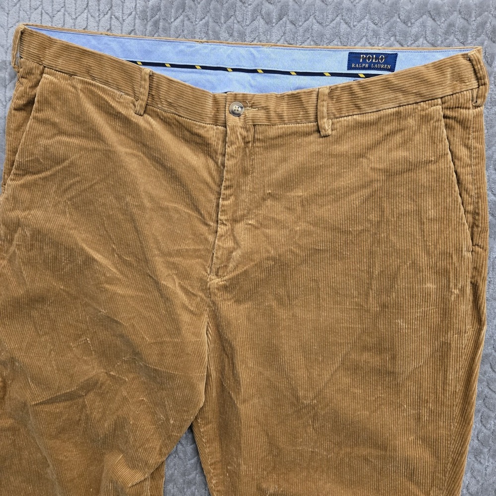 Polo Ralph Lauren Mens Stretch Classic Fit Corduroy Pants Size 42x32 Khaki